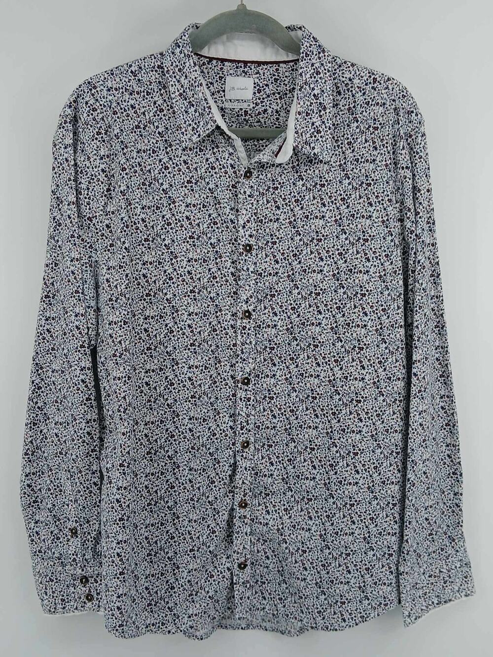 Floral printed office casual dress shirt